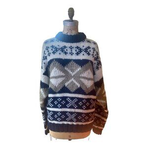 Vintage Cambridge Classics by Mervyn's Mens Chunky Knit Sweater size L Y2K 90's